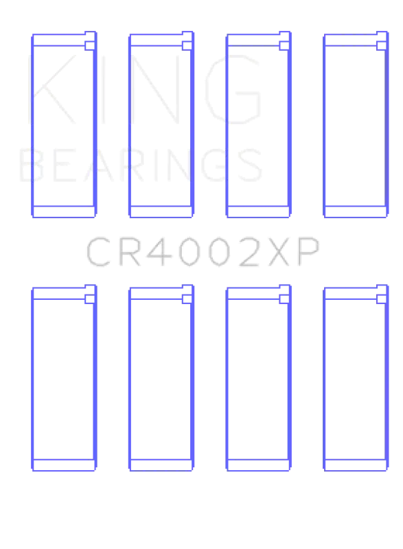 King Mazda B6/B6-T 1.6-1.8L Xp Tri-Metal Performance Connecting Rod Bearing Set Of 4 - Size Stdx 1