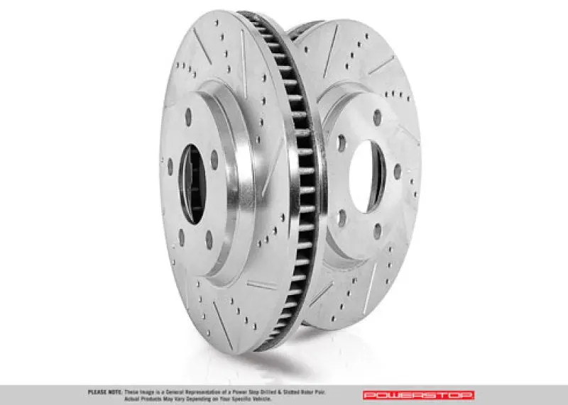 Power Stop 20-21 Chevrolet Corvette Rear Evolution Drilled & Slotted Rotor - Pair 1