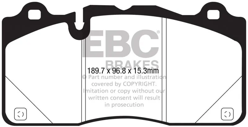 Ebc 16-18 Cadillac Cts-V Redstuff Ceramic Low Dust Front Brake Pads 1