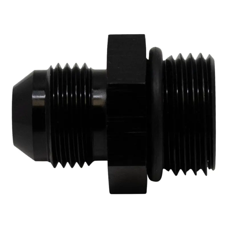 Deatschwerks 10An Orb Male To 8An Male Flare Adapter (Incl O-Ring) - Anodized Matte Black 1