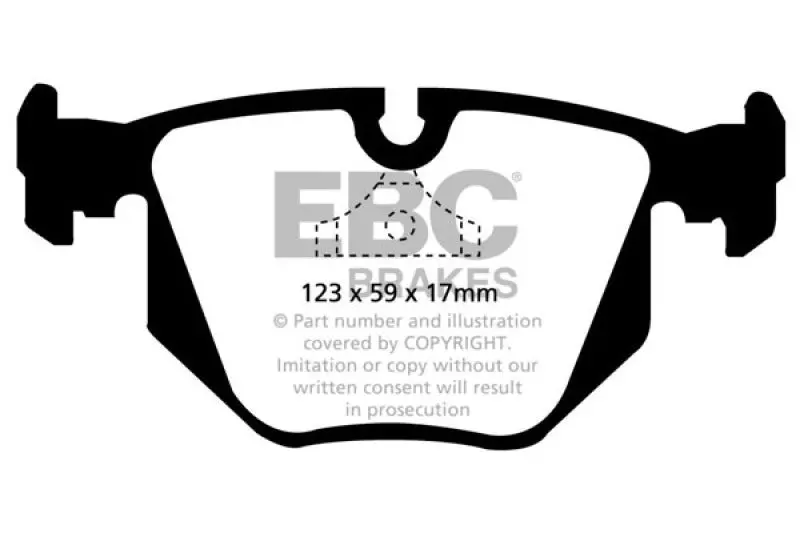 Ebc 94-99 Bmw M5 3.8 (E34) Redstuff Rear Brake Pads 1