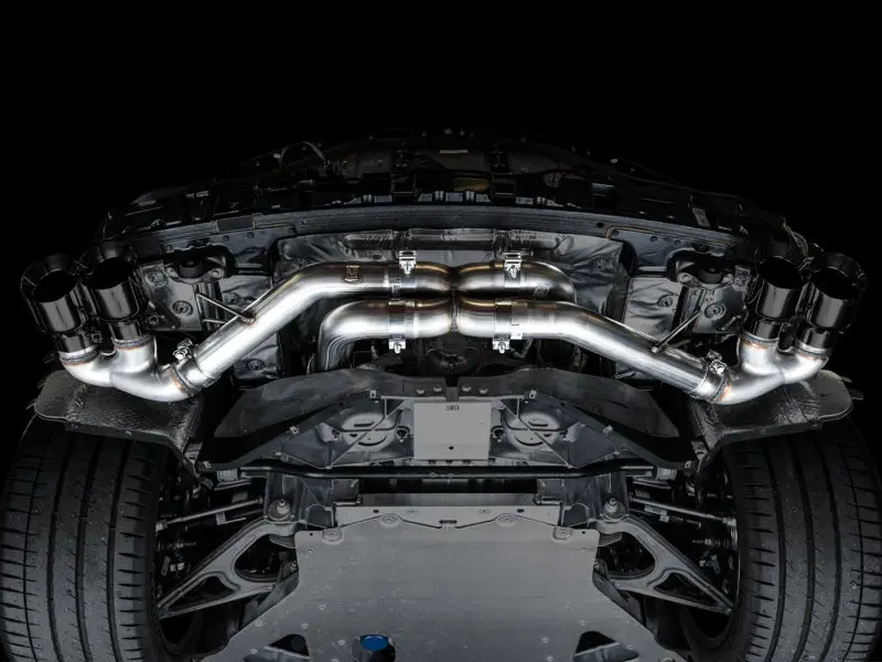 Awe Tuning 2020 Chevrolet Corvette (C8) Track Edition Exhaust - Quad Diamond Black Tips 2