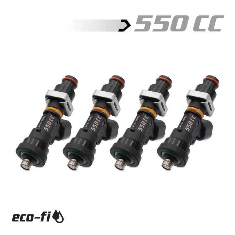 Blox Racing Eco-Fi Street Injectors 550Cc/Min W/1/2In Adapter Honda B/D/H Series (Set Of 4) 1