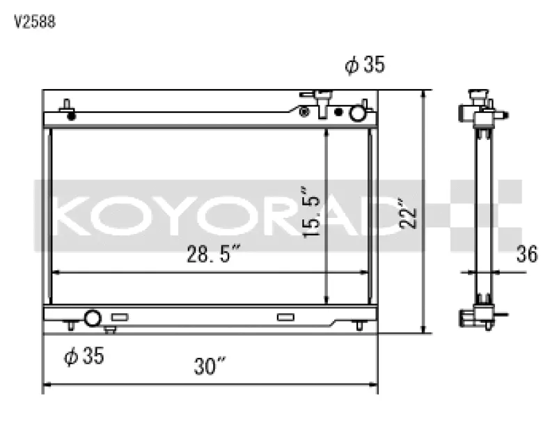 Koyo 03-07 Infiniti G35 Coupe / 03-06 G35 Sedan Vq35de (Mt) Radiator 1