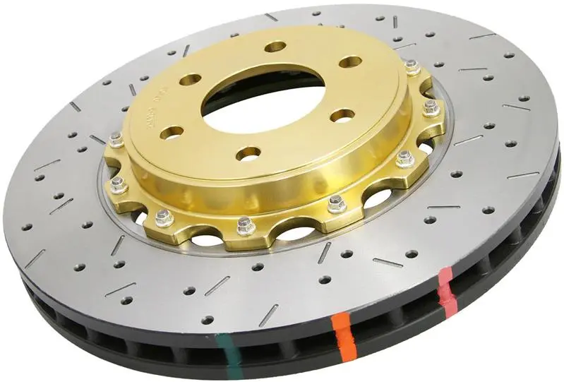 Dba 09+ Nissan 370Z Sport / Infiniti G37 Sport Front Drilled & Slotted 5000 Series 2 Piece Rotors 1
