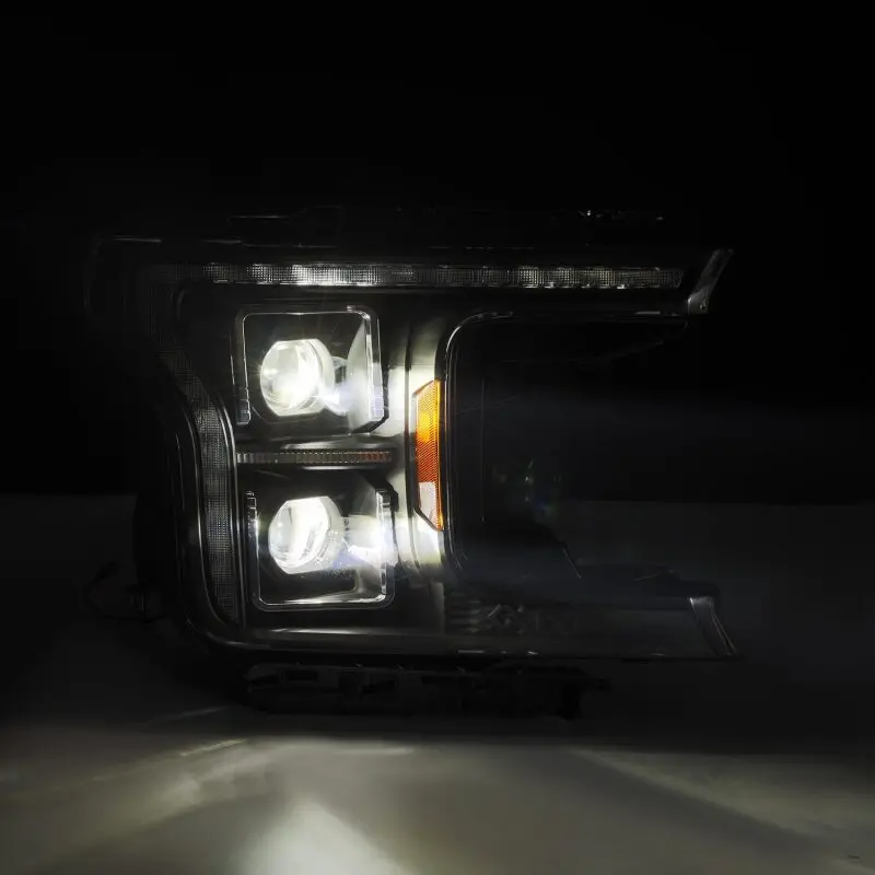 Alpharex 18-20 Ford F-150 (Req. Conv F150 W/Led) Luxx Led Proj Hl Alpha-Blk W/Actv Lt Seq Sig Sb Drl 2