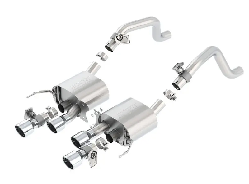 Borla 14-15 Chevy Corvette C7 6.2L Rwd W/Afm &Npp S-Type Dual Round Rolled Center Rear Exit Exhaust 1