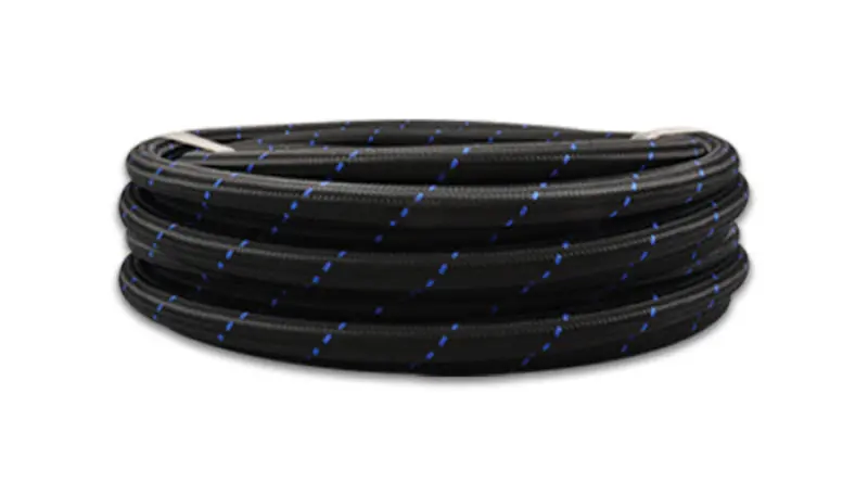 Vibrant -12 An Two-Tone Black/Blue Nylon Braided Flex Hose (20 Foot Roll) 1