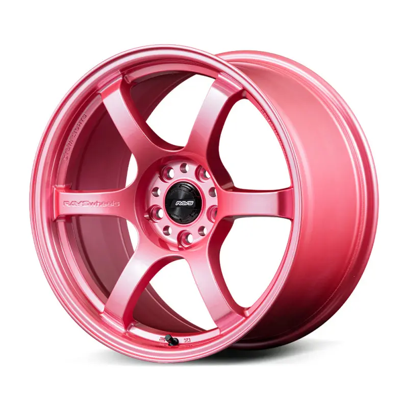 Gram Lights 57Dr 18X8.5 +37 5X114.3 Sakura Pink Wheel (W/ Center Cap & No. 21 Bk Air Valve) 1