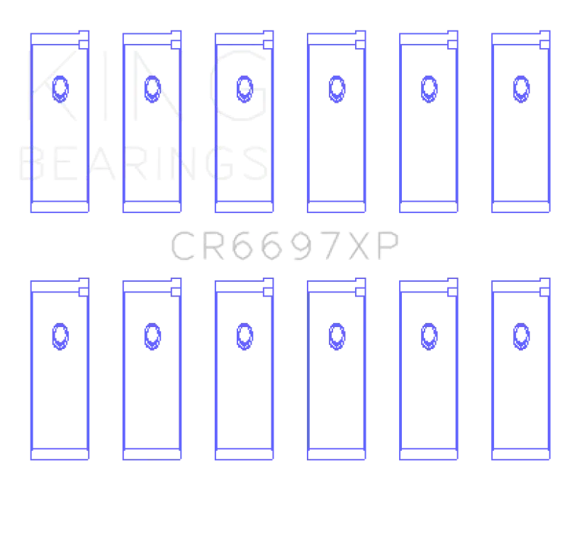 King Engine Bearings Nissan Rb25/Rb26 (Size Std) Performance Rod Bearing Set - Size Std 1