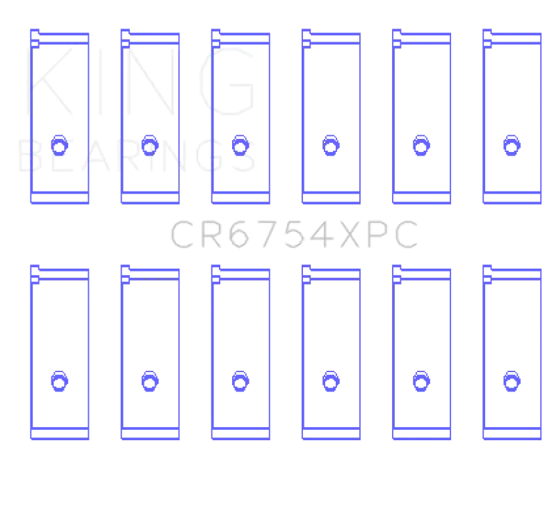 King Engine Bearings Toyota2jzge/2Jzgte 3.0L Pmaxkote Performance Rod Bearing Set - Size Stdx 1