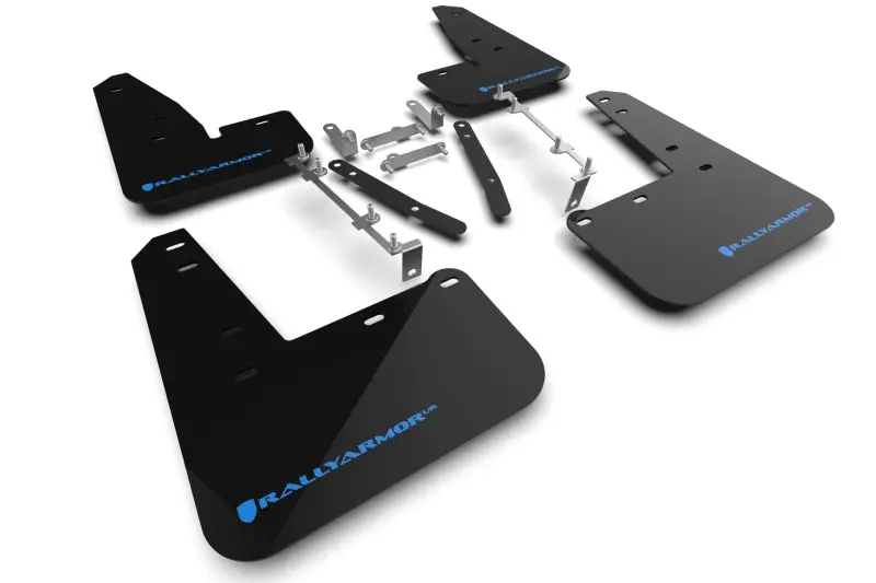 Rally Armor 23-26 Toyota Gr Corolla Black Mud Flap W/Light Blue Logo 1