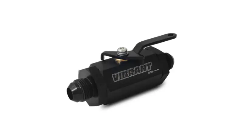 Vibrant -8An To -8An Male Shut Off Valve - Black 1