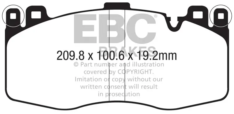 Ebc 2015+ Bmw X5m 4.4Tt (F85) Bluestuff Front Brake Pads 1