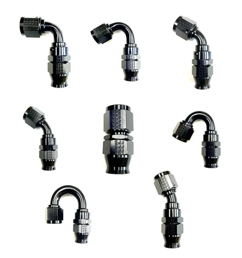 Fragola -8An Real Street X 180 Degree Hose End Black For Ptfe Hose 1