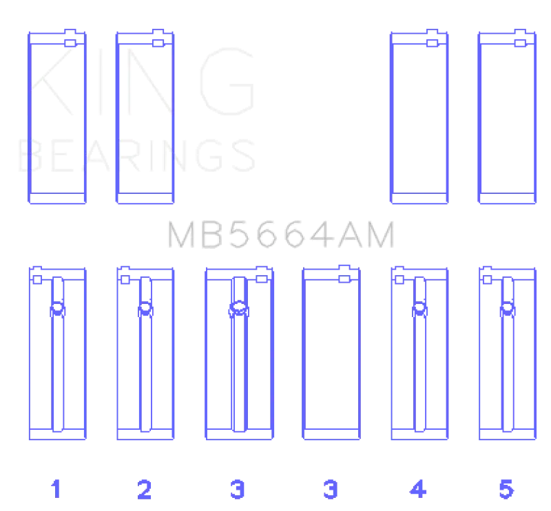 King Engine Bearings Nissan Qr25de Dohc 16 Valves Main Bearing Set - Size Std 1