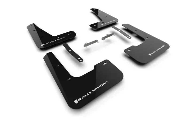 Rally Armor 24-26 Hyundai Elantra N/N Line Black Mud Flap W/White Logo 1
