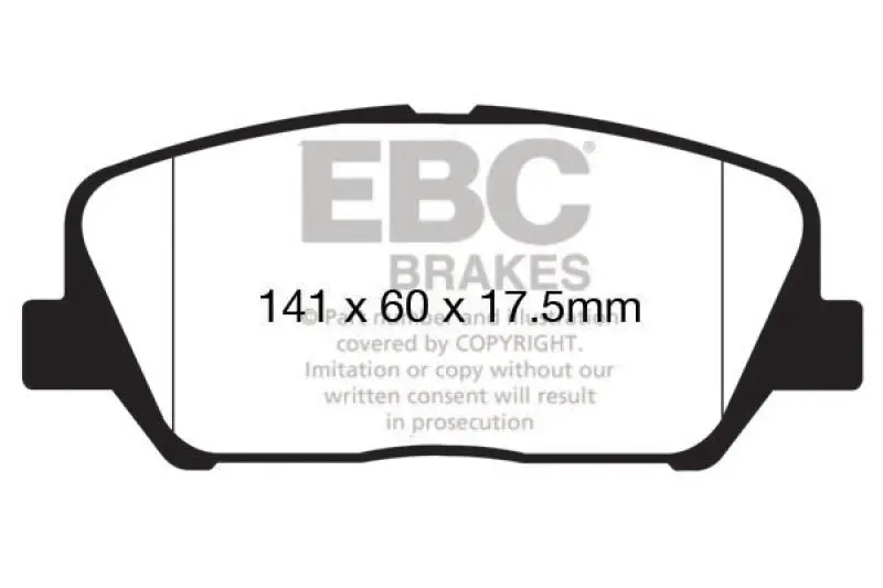 Ebc 12-15 Hyundai Veloster 1.6 Turbo Yellowstuff Front Brake Pads 1
