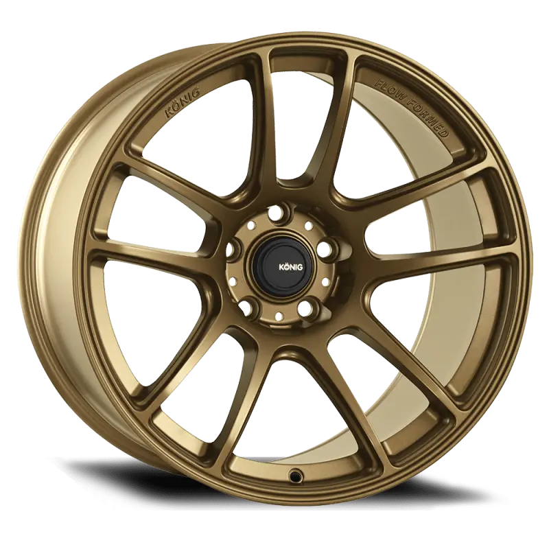Konig Heliogram 17X9 5X114.3 Et38 Matte Bronze Knurled Bead Flow Formed 1