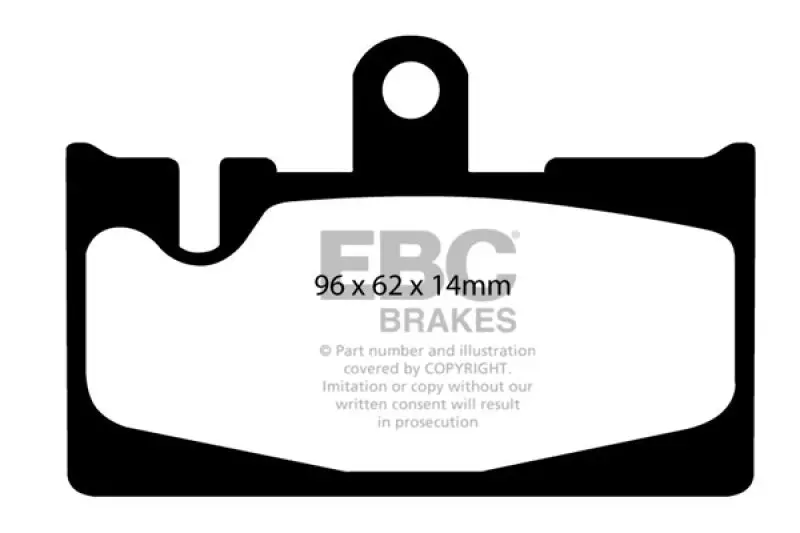 Ebc 01-06 Lexus Ls430 4.3 Redstuff Rear Brake Pads 1