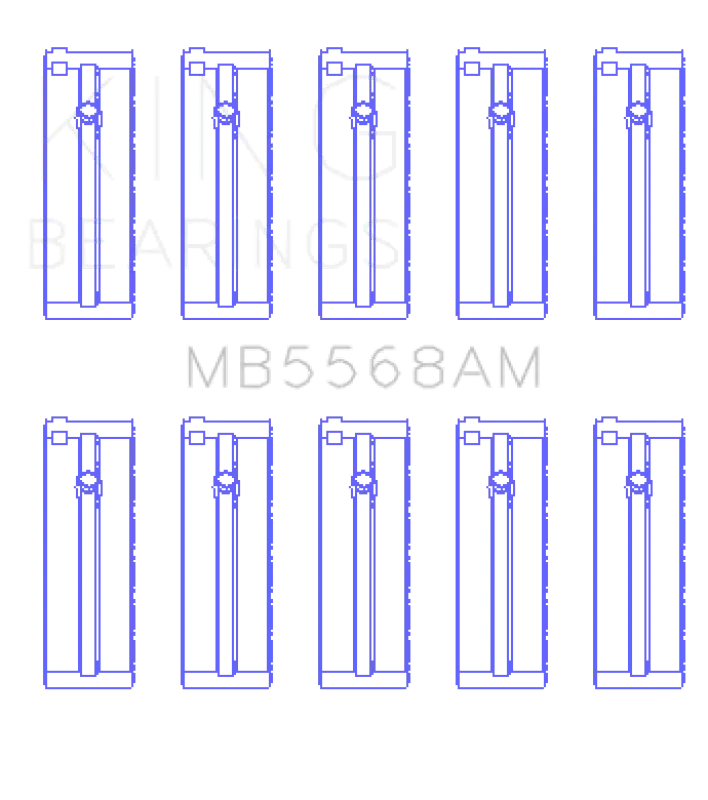 King Engine Bearings Honda D16a/Y/Z H22a4 F23a Crankshaft Main Bearing Set - Size Std 1