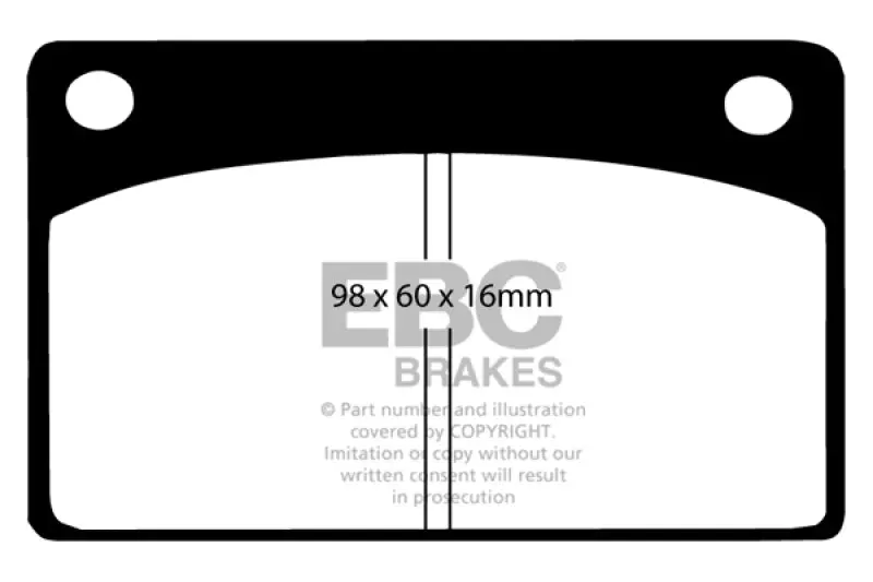 Ebc 66-68 Volvo 140 1.8 Yellowstuff Front Brake Pads 1