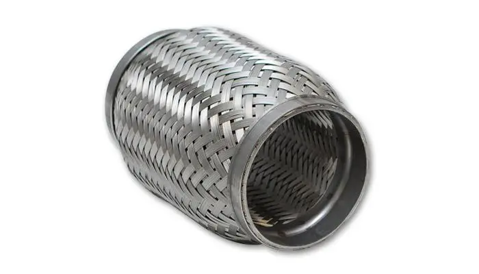 Vibrant Ss Flex Coupling With Inner Braid Liner 2.25In Inlet/Outlet X 6In Flex Length 1