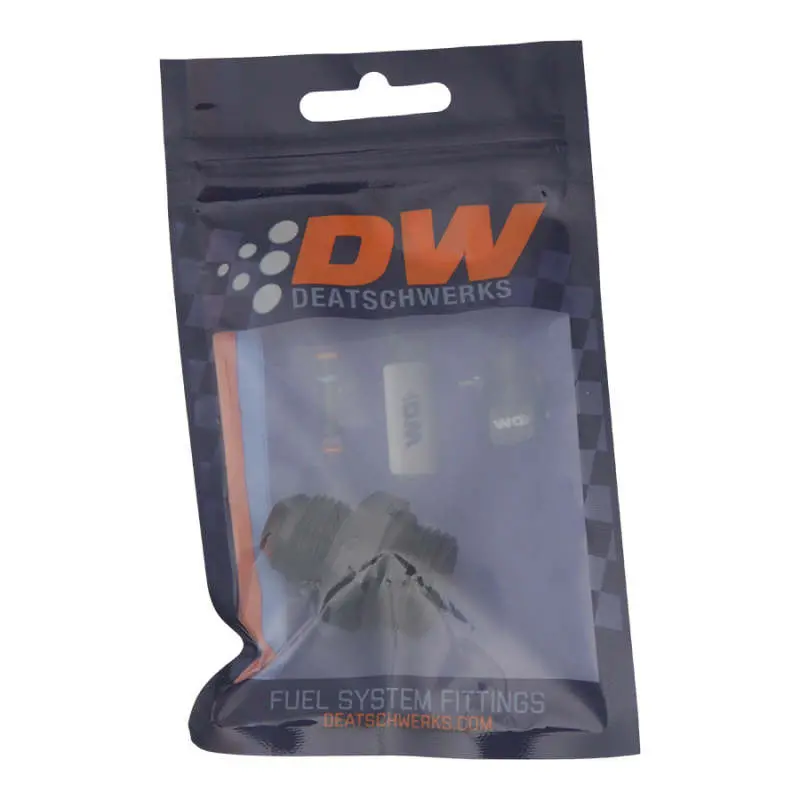 Deatschwerks 10An Orb Male To 8An Male Flare Adapter (Incl O-Ring) - Anodized Matte Black 2