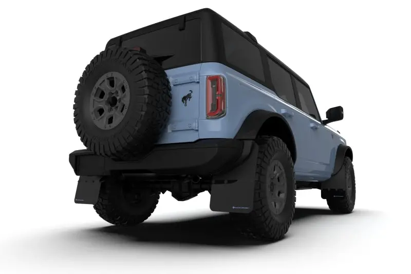 Rally Armor 21-25 Ford Bronco (Plstc Bmpr + Rb - No Rptr/Sprt) Blk Mud Flap W/Red Logo 2
