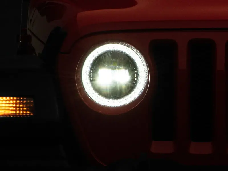 Raxiom 18-22 Jeep Wrangler Jl/Jt Axial Series Led Headlights- Black Housing (Clear Lens) 1