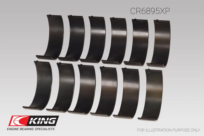 King Ford Ecoboost 3.5L V6 Pmaxblack Coated Connecting Rod Bearing Set - Size +0.25Mm 1