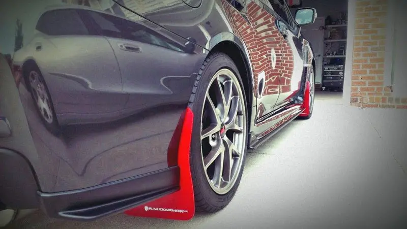 Rally Armor 15-21 Subaru Wrx/Sti Red Ur Mud Flap W/White Logo 2