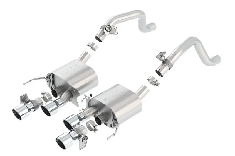 Borla 14-15 Chevy Corvette C7 6.2L Rwd W/Afm &Npp Atak-Type Dual Rd Rolled Center Rear Exit Exhaust 1