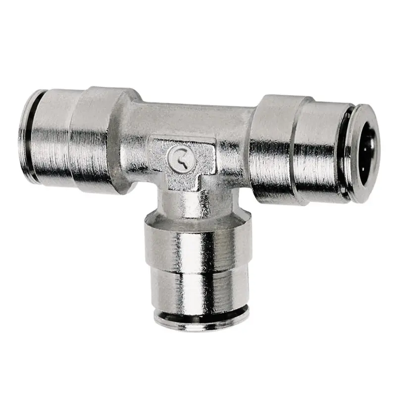 Firestone Union Tee 1/4In. Nickel Push-Lock Air Fitting - Single (Wr17603461) 1