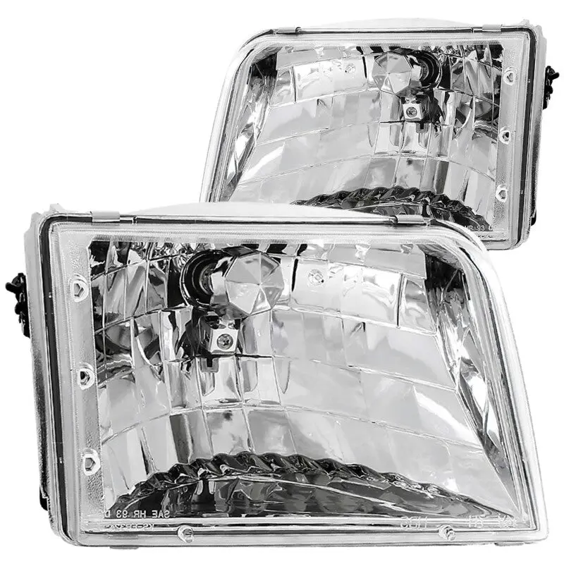 Anzo 1993-1997 Ford Ranger Crystal Headlights Chrome 1