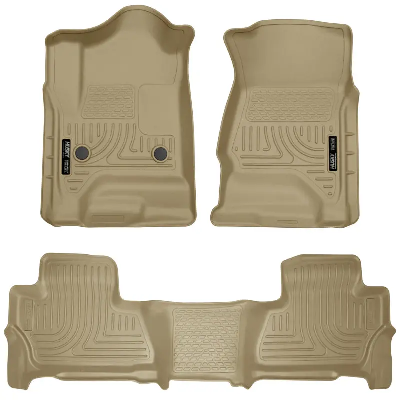 Husky Liners 2015 Chevy/Gmc Tahoe/Yukon Weatherbeater Combo Tan Floor Liners 1