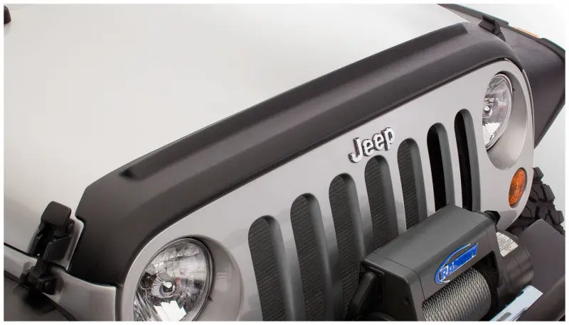 Bushwacker 07-18 Jeep Wrangler (Jk) / (Jk) Unlimited Trail Armor Hood Guard - Black 1