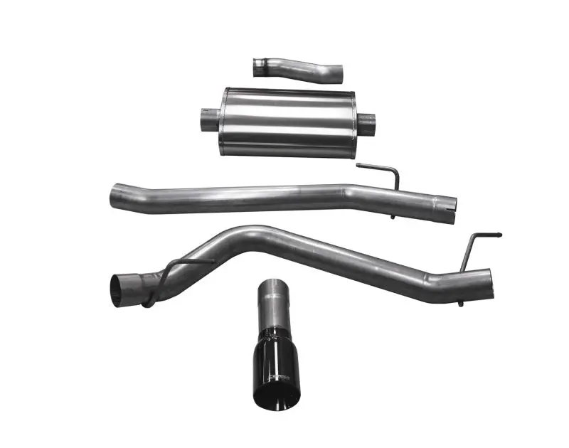 Corsa 20-25 Jeep Gladiator Jt 3.6L Single Side Exit Cat-Back Exhaust System W/ Single 4In Black Tip 1