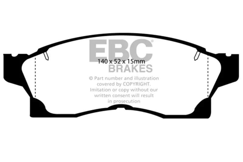 Ebc 91-92 Toyota Mr2 2.0 Turbo Yellowstuff Front Brake Pads 1