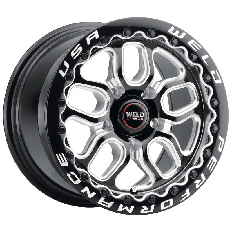 Weld S907 15X10 Laguna Beadlock 5X114.3 Et25 Bs6.5 Gloss Black Mil Dia 78.1 1