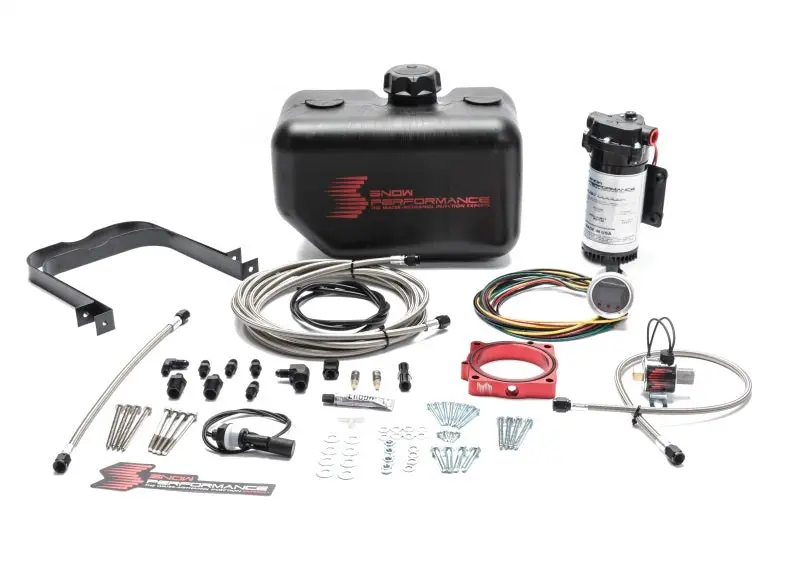 Snow Performance 08+ Charger Stg 2 Boost Cooler F/I Water Injection Kit (Ss Braided Line & 4An) 1