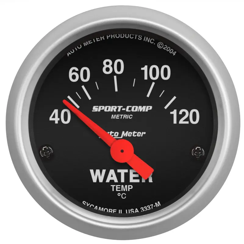 Autometer Sport-Comp 52Mm 40-120 Degree Short Sweep Electronic Water Temperature Gauge 1
