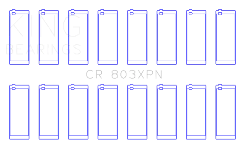 King Engine Bearings 55-67 Ford 265/283/302/327 V8 Performance Rod Bearing Set - Size Std 1