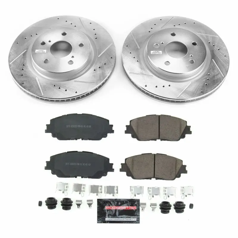 Power Stop 2019 Toyota Avalon Front Z23 Evolution Sport Brake Kit 1