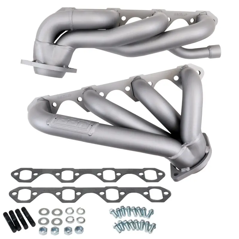 Bbk 87-95 Ford F150 Truck 5.8 351 Shorty Unequal Length Exhaust Headers - 1-5/8 Titanium Ceramic 1