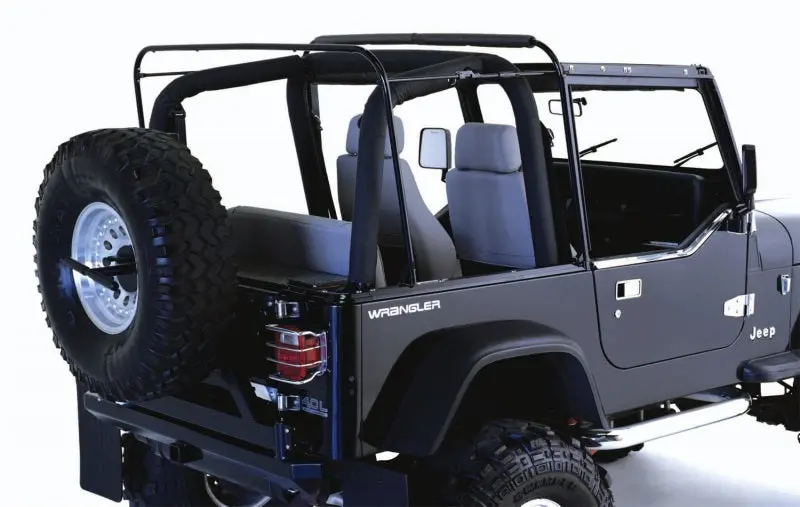 Rampage 1987-1995 Jeep Wrangler(Yj) Soft Top Hardware - Black 1