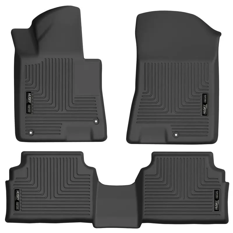 Husky Liners 20-21 Hyundai Sonata / 2021 Kia K5 Weatherbeater Front & 2Nd Seat Floor Liners - Black 1