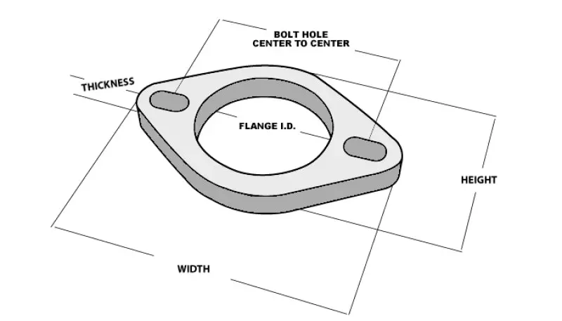Vibrant 2-Bolt T304 Ss Exhaust Flange (2.75In I.D.) 1