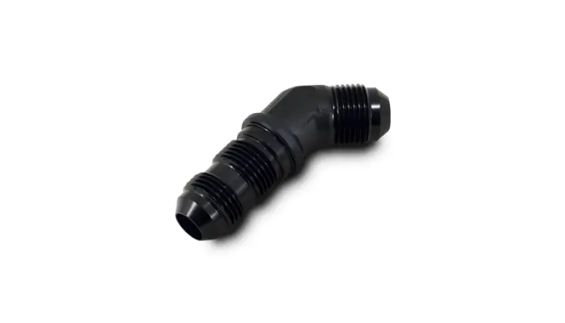 Vibrant -3An Bulkhead Adapter 45 Degree Elbow Fitting - Anodized Black Only 2