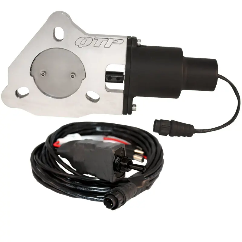 Qtp 2.5In Bolt-On Qtec Electric Cutout Valve - Single 1